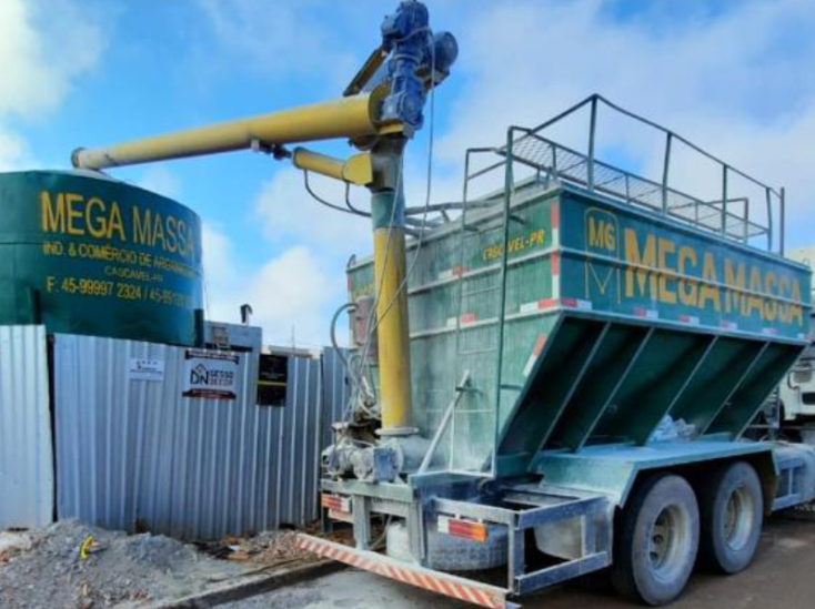 Equipamento Mega Massa pronto para operação